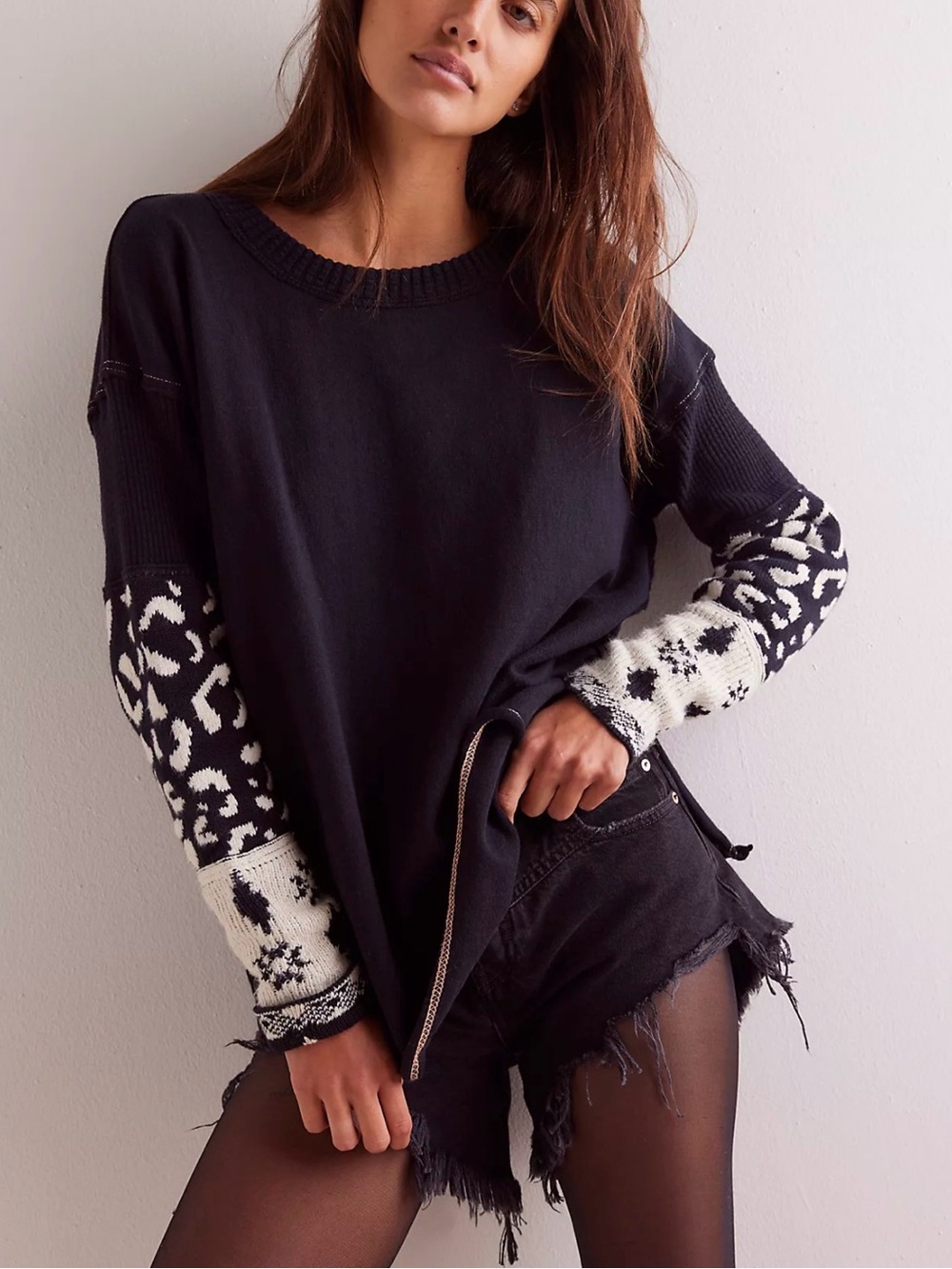 We The Free Tiger Style Cuff Sweatshirt